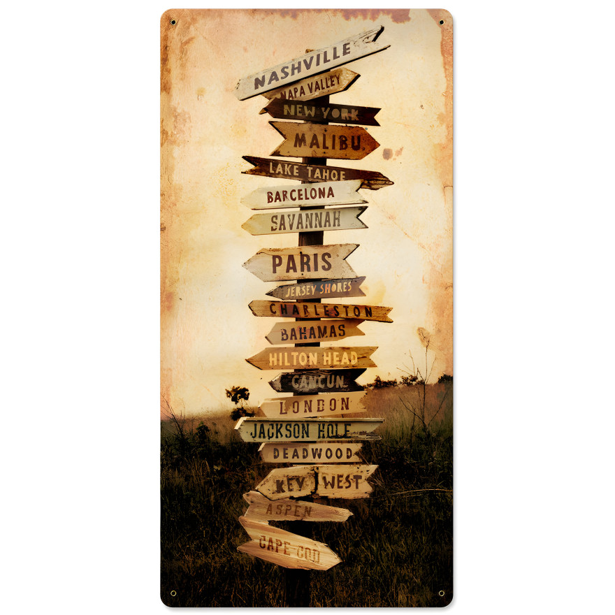 Bucket List Metal Sign - 12" x 24"