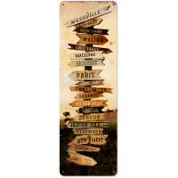 Bucket List Metal Sign - 8" x 24"
