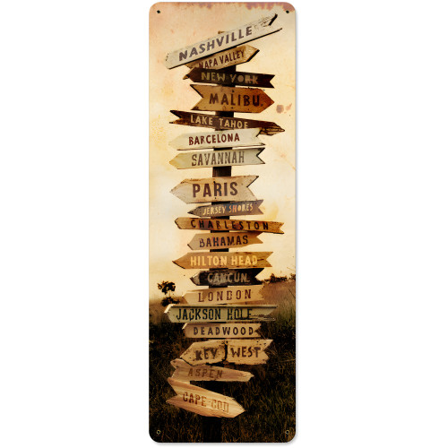 Bucket List Metal Sign - 8" x 24"