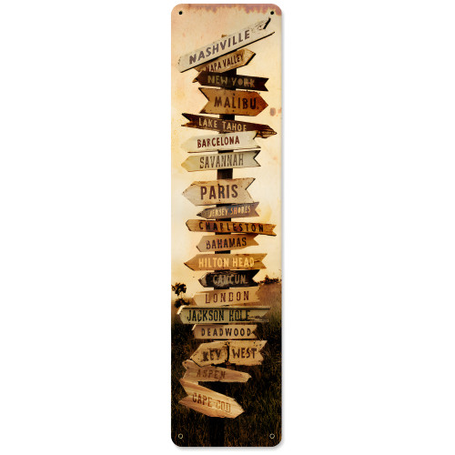 Bucket List Metal Sign - 5" x 20"