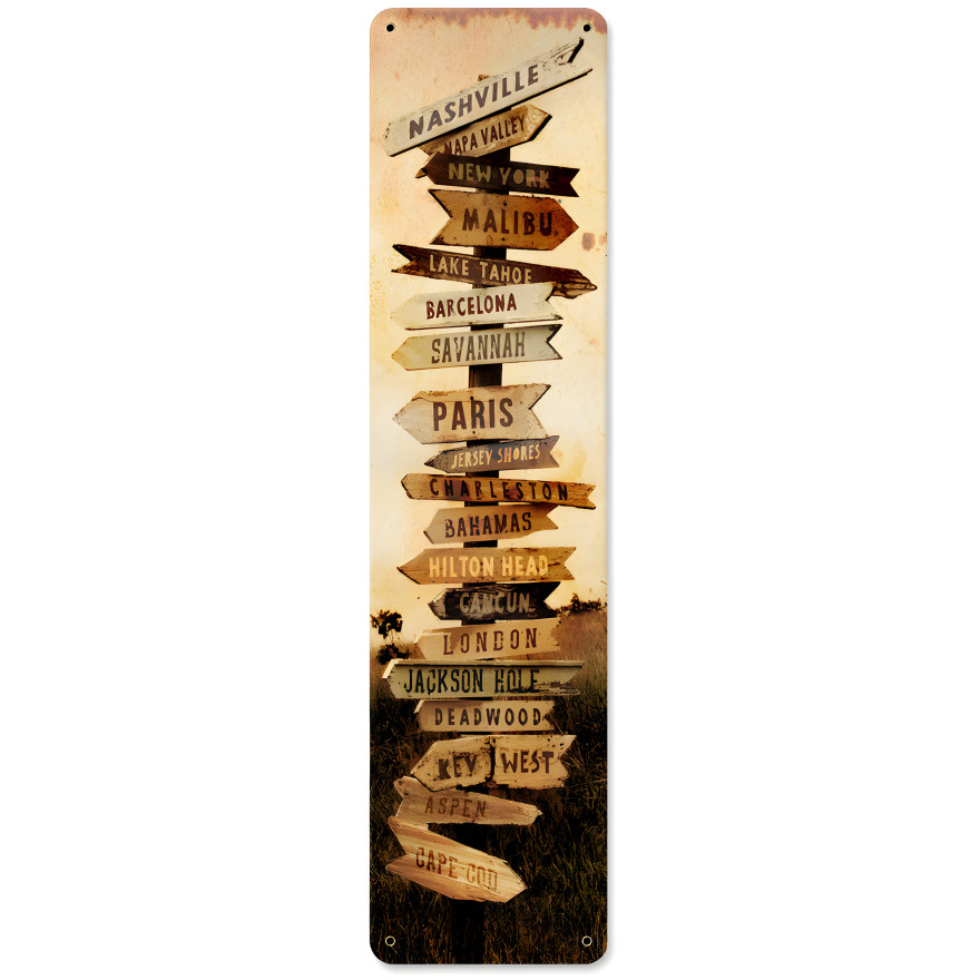 Bucket List Metal Sign - 5" x 20"