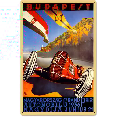 Budapest Grand Prix Metal Sign - 24" x 16"