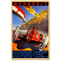 Budapest Grand Prix Metal Sign - 12" x 18"