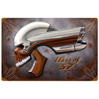 Buick Skull Class of '57 Metal Sign - 18" x 12"