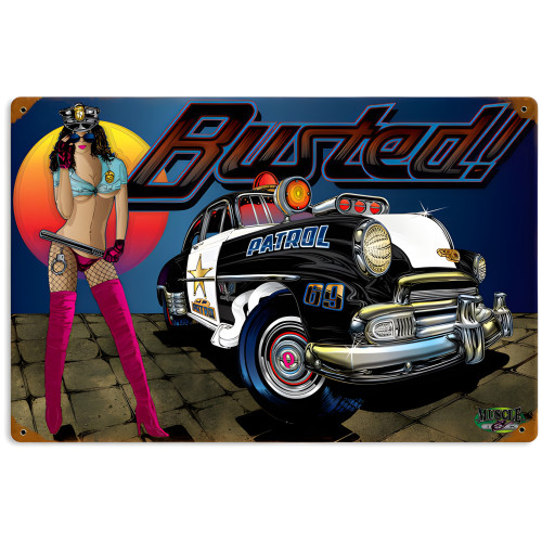 Busted Metal Sign - 18" x 12"