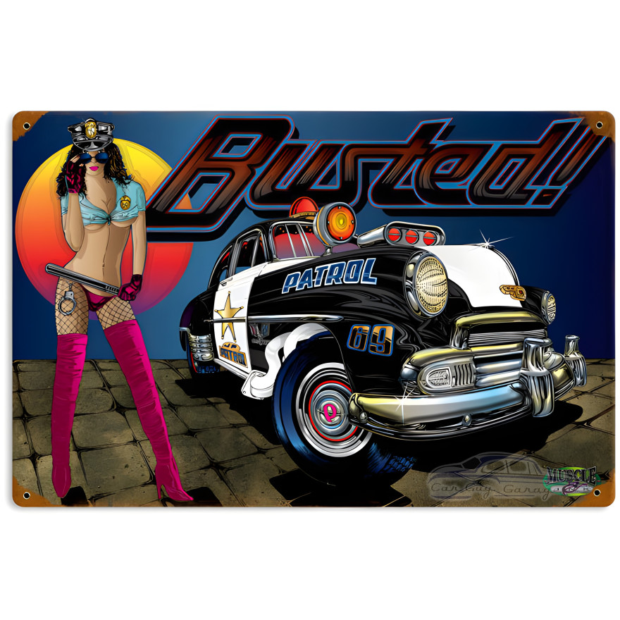 Busted Metal Sign - 18" x 12"