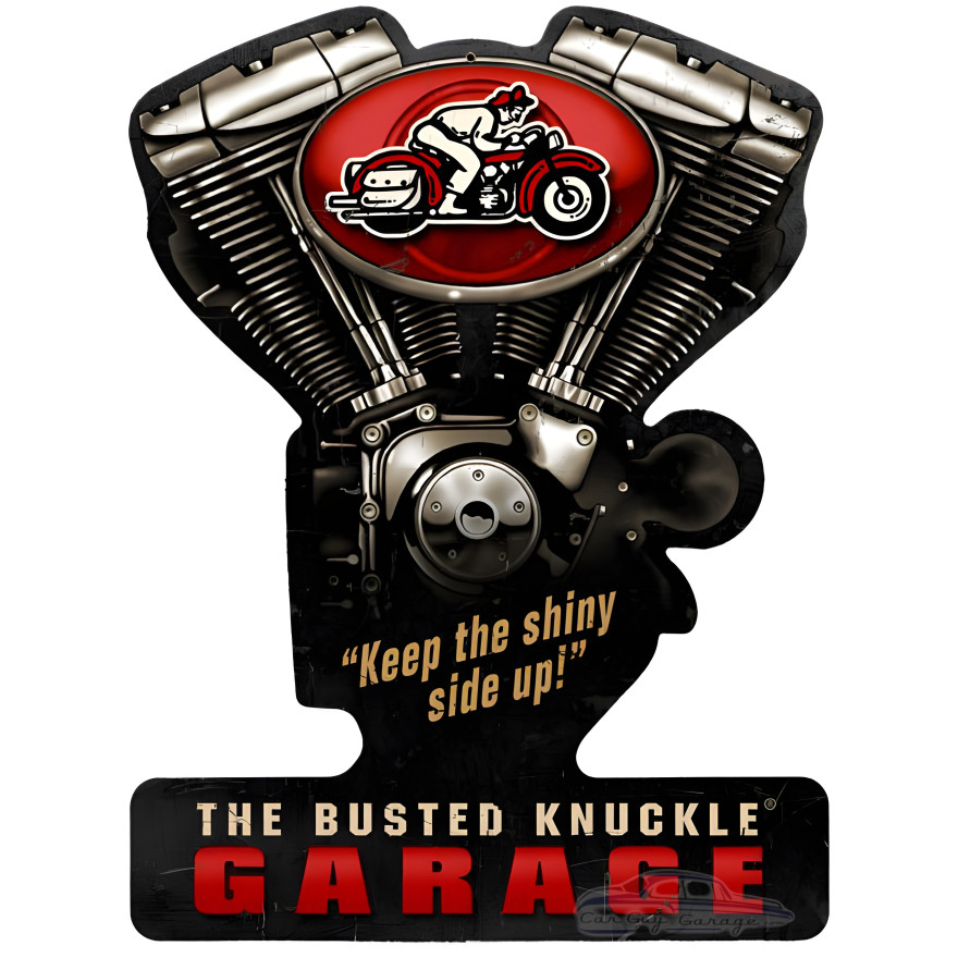 Busted Knuckle Garage Sign - 14" x 19"