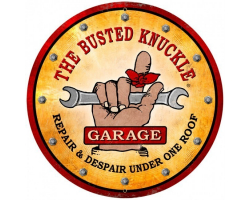 Busted Knuckle Garage Sign - 28" Round