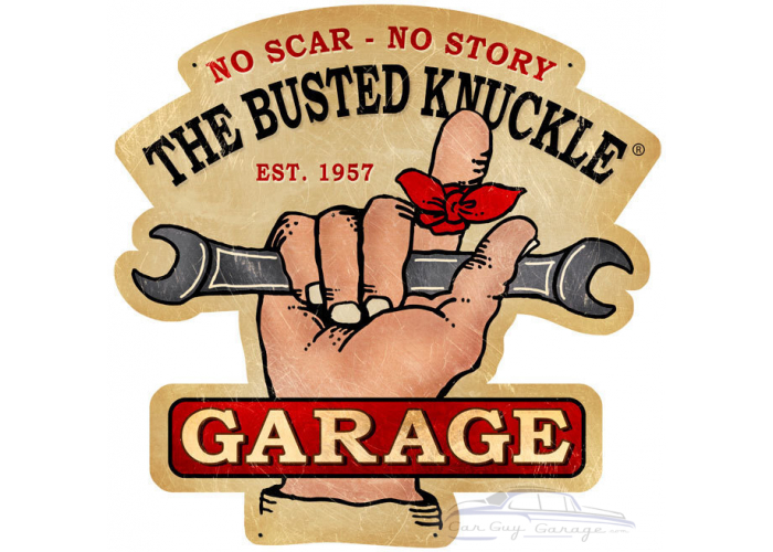 Busted Knuckle Garage Sign - 19" x 19"