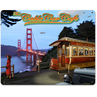 Cable Car Cafe Metal Sign - 15" x 12"