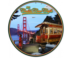 Cable Car Metal Sign - 28" Round