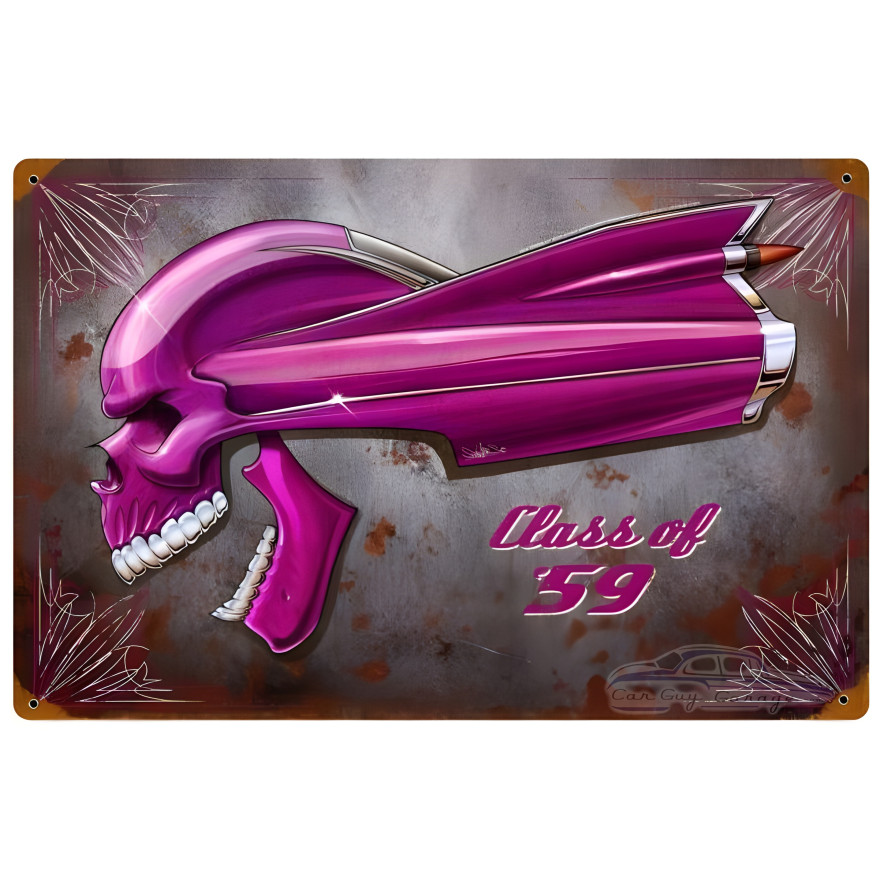 Cadillac Caddy Class of '59 Metal Sign - 18" x 12"