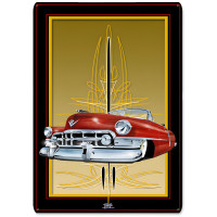 50 Cadi Red Metal Sign - 12" x 18"