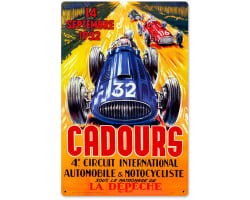 Cadours Circuit Metal Sign - 12" x 18"