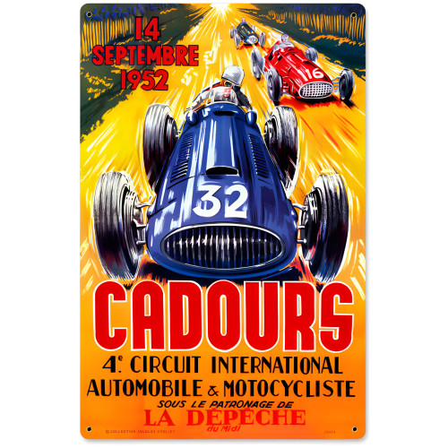 Cadours Circuit Metal Sign - 12" x 18"