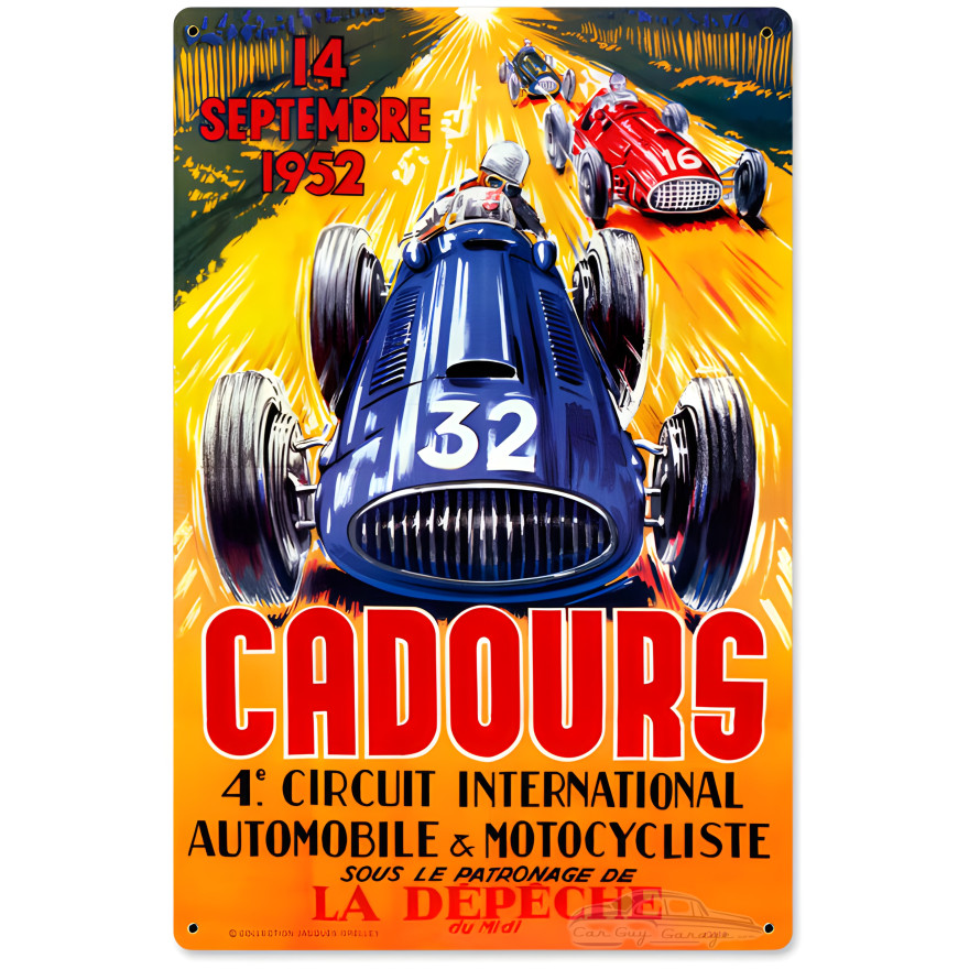 Cadours Circuit Metal Sign - 12" x 18"
