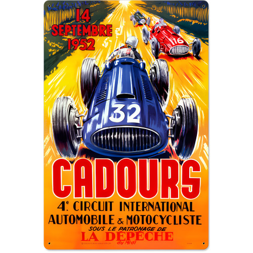 Cadours Circuit Metal Sign - 16" x 24"