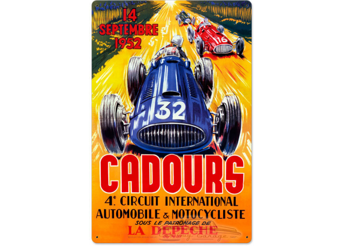 Cadours Circuit Metal Sign - 16" x 24"