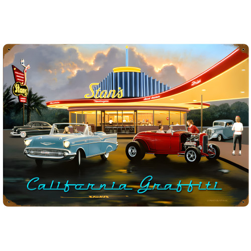 California Graffiti Metal Sign - 24" x 16"