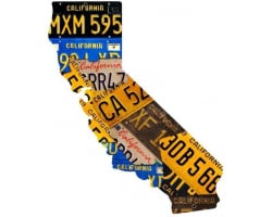 California License Plate State Metal Sign - 20" x 16"