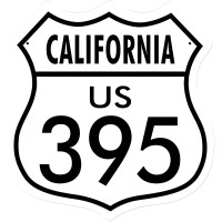 California 395 Metal Sign - 15" x 15"
