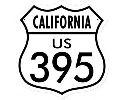 California 395 Metal Sign - 15" x 15"