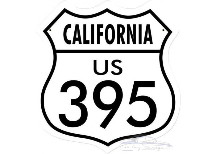 California 395 Metal Sign