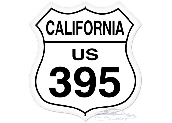California Route 395 Metal Sign - 28" x 28"