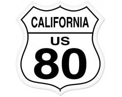 California Route 80 Metal Sign - 28" x 28"