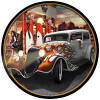 Canyon Gas Metal Sign - 28" Round