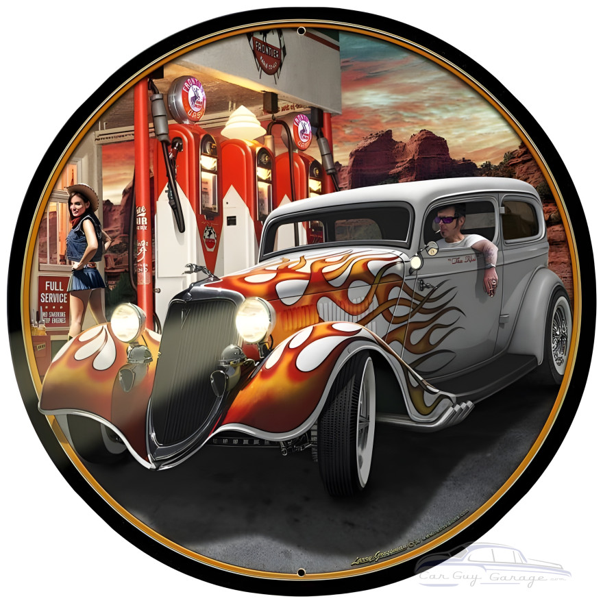 Canyon Gas Metal Sign - 28" Round