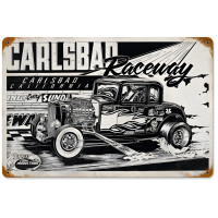 Carlsbad Raceway Metal Sign - 18" x 12"