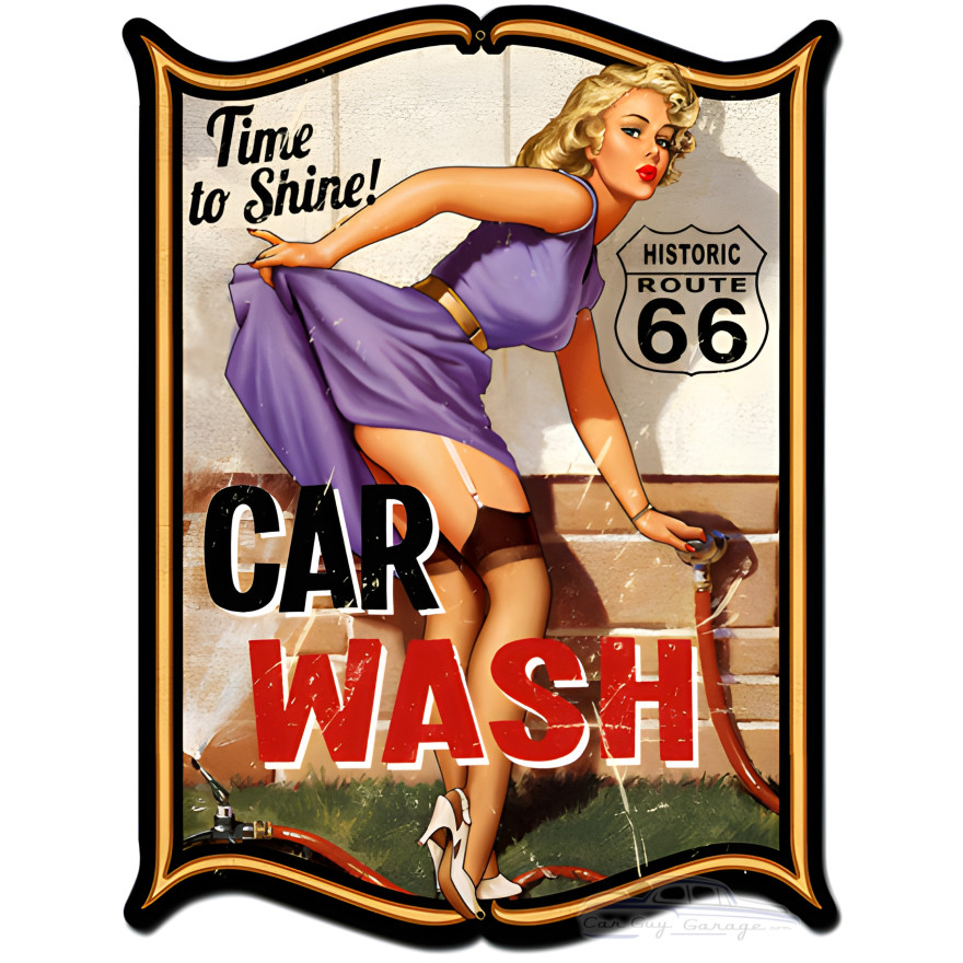 Car Wash Metal Sign - 24" x 33"