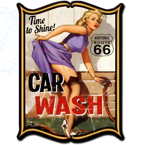Car Wash Metal Sign - 14" x 19"