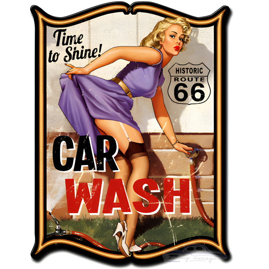 Car Wash Metal Sign - 14" x 19"