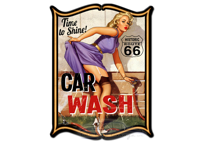 Car Wash Metal Sign - 18" x 24"