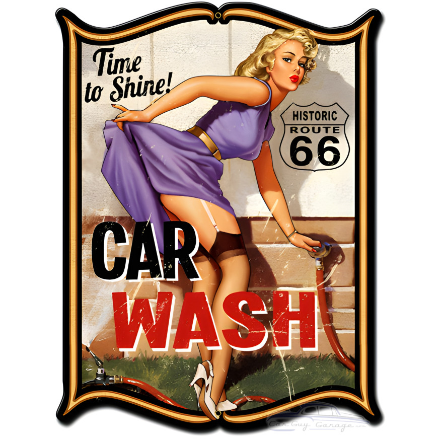 Car Wash Metal Sign - 18" x 24"