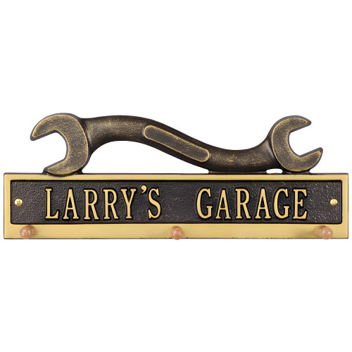 Cast Aluminum Personalized Wrench Coat Hanger