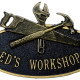 Cast Aluminum Personlized Workshop Sign Cast Aluminum Personlized Workshop Sign