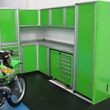 Custom Garage Cabinets made from Aluminum