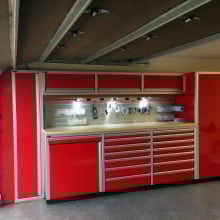 Custom Garage Cabinets made from Aluminum