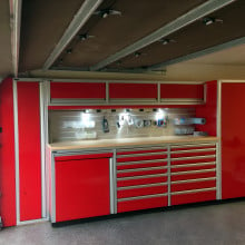 Custom Garage Cabinets made from Aluminum