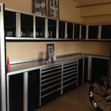 Custom Garage Cabinets made from Aluminum