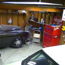 Customer garage photo of their warm heated garage