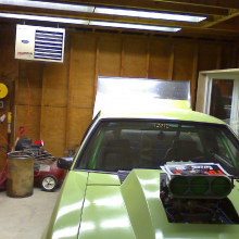 Customer garage photo of their warm heated garage