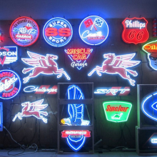 Customer photo of neon signs for the garage