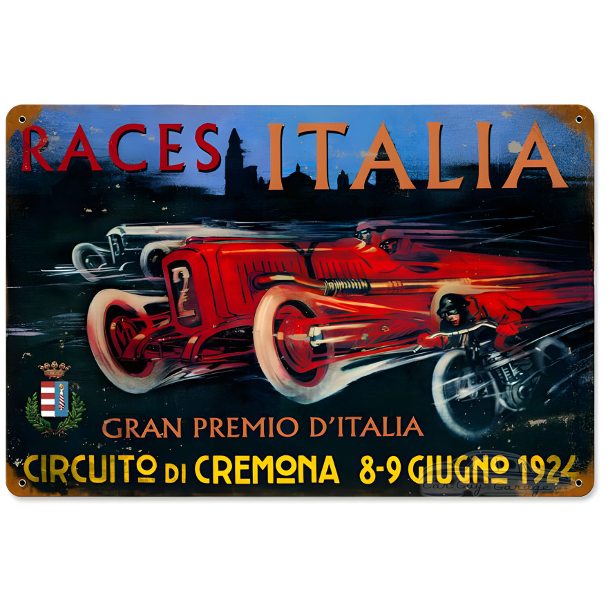 Cermona Circuit Metal Sign - 18" x 12"