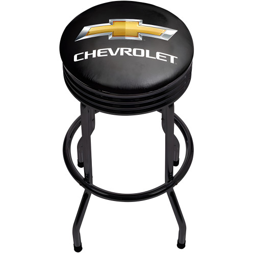 Chevrolet Black Ribbed Shop Stool
