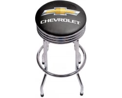 Chevrolet Chrome Ribbed Shop Stool