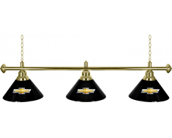 Chevrolet 3 Shade Brass Billiard Lamp 